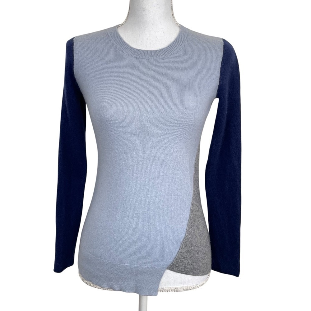 C by Bloomingdale's Cashmere Crewneck Asymmetric Sweater Medium